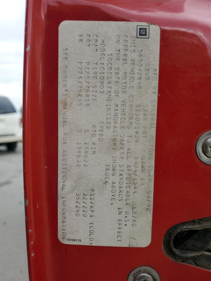 1GCDC14ZXNE161179 1992 Chevrolet Gmt-400 C1500