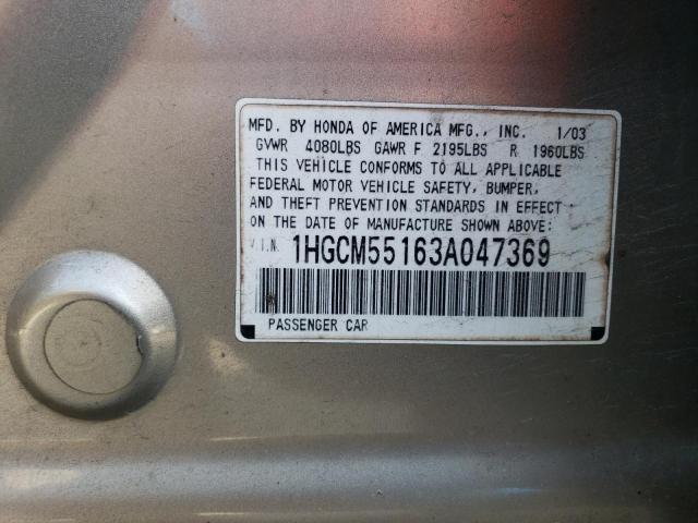 1HGCM55163A047369 2003 Honda Accord Dx