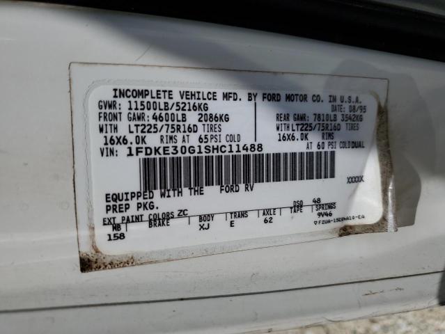 1996 Ford Econoline E350 Cutaway Van VIN: 1FDKE30G1SHC11488 Lot: 60877564