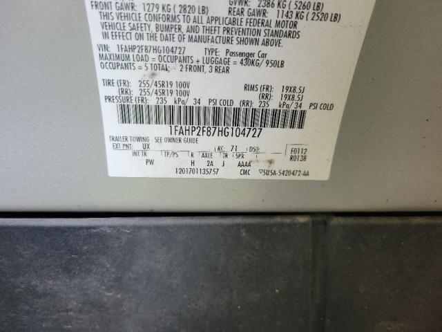 2017 Ford Taurus Limited VIN: 1FAHP2F87HG104727 Lot: 58338114