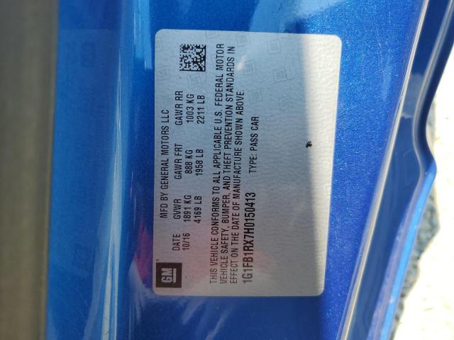 2017 Chevrolet Camaro Lt VIN: 1G1FB1RX7H0150413 Lot: 60793204