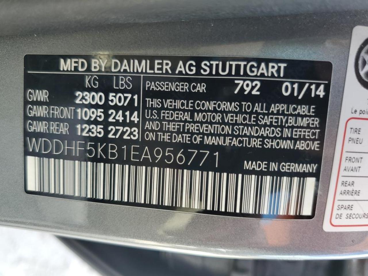 WDDHF5KB1EA956771 2014 Mercedes-Benz E 350