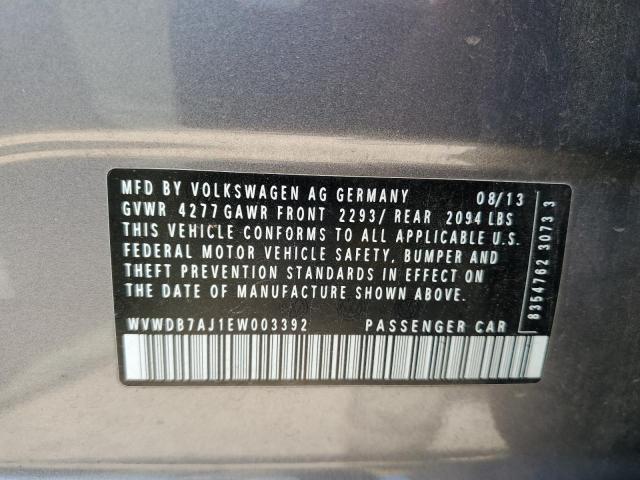 2014 Volkswagen Golf VIN: WVWDB7AJ1EW003392 Lot: 58154674