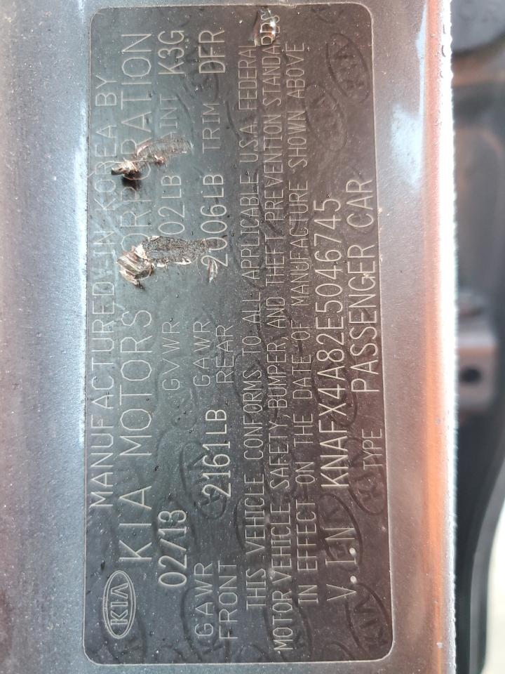 KNAFX4A82E5046745 2014 Kia Forte Ex