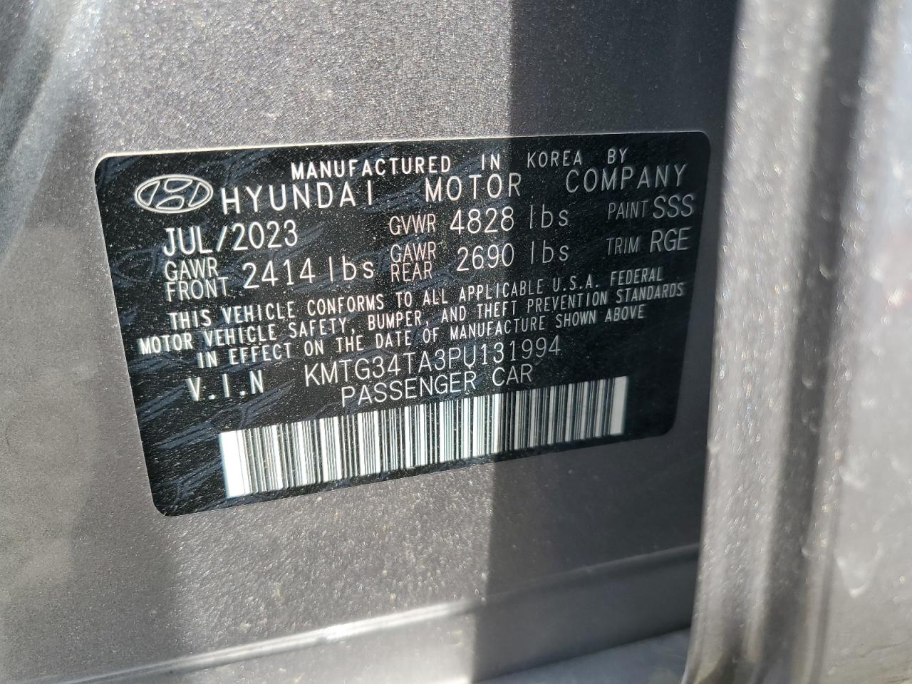 KMTG34TA3PU131994 2023 Genesis G70 Base