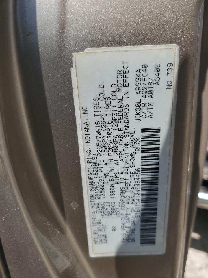 5TBRT34104S454456 2004 Toyota Tundra Access Cab Sr5