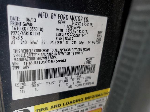 2013 Ford Expedition Xlt VIN: 1FMJU1J50DEF58962 Lot: 55617984