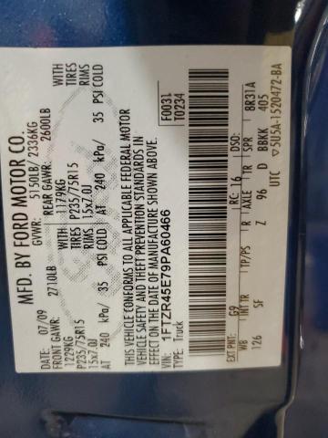 2009 Ford Ranger Super Cab VIN: 1FTZR45E79PA60466 Lot: 59633134