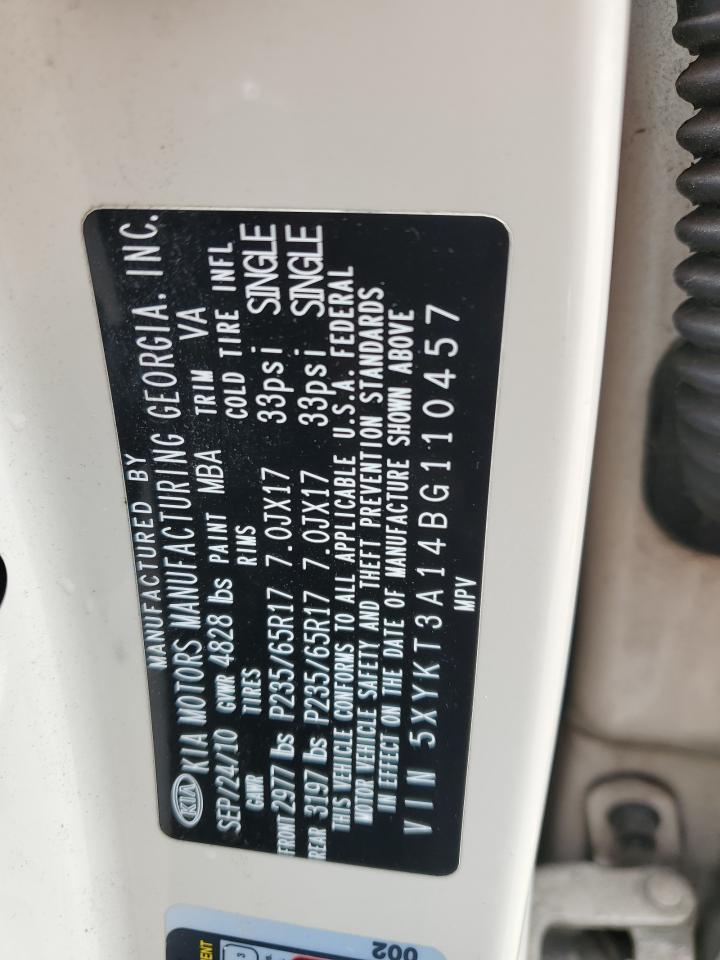 5XYKT3A14BG110457 2011 Kia Sorento Base 5XYKT3A14BG110457 2011 Kia Sorento Base