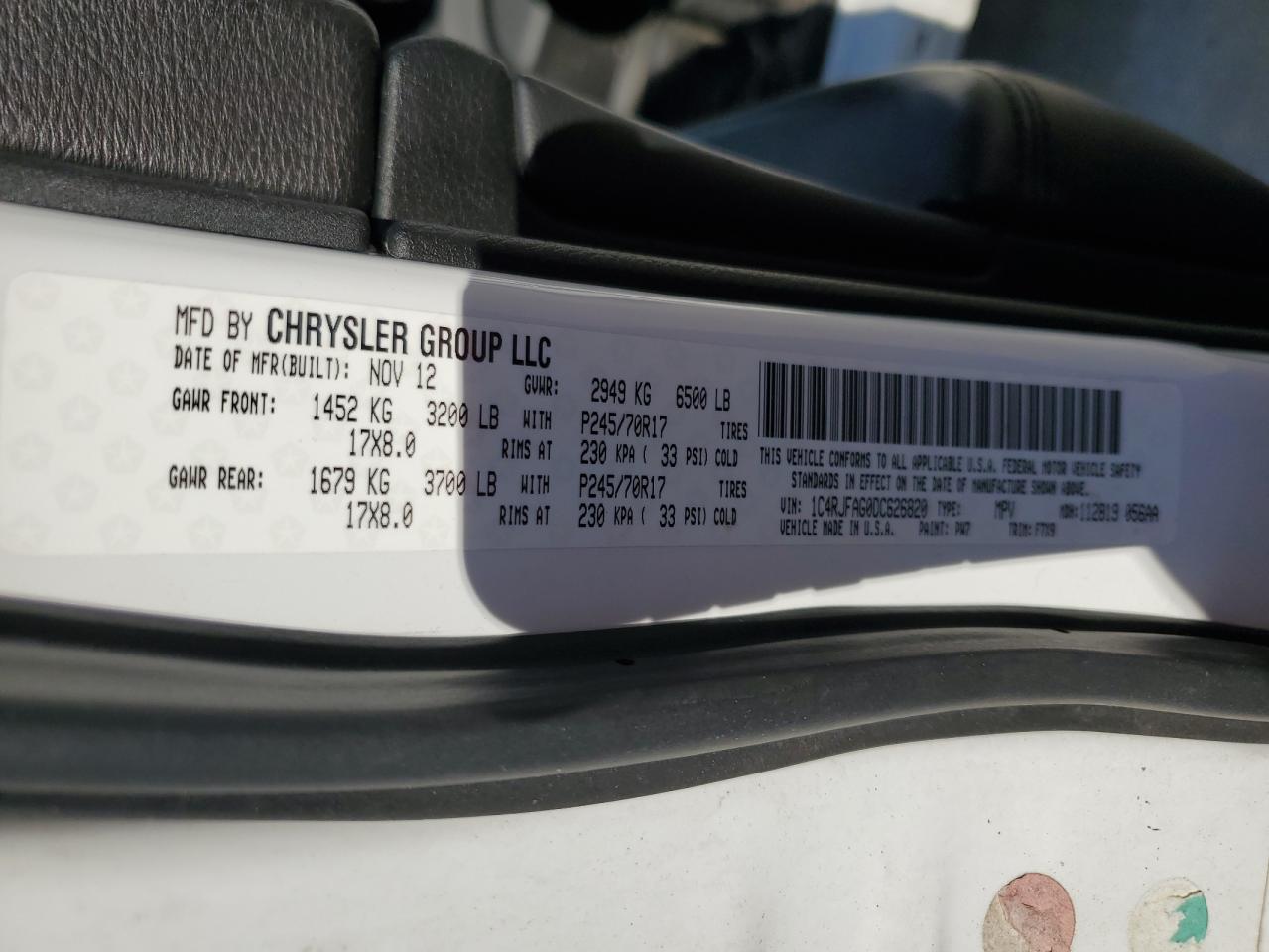 1C4RJFAG0DC626820 2013 Jeep Grand Cherokee Laredo