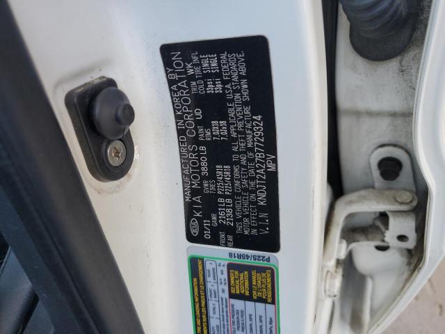 2011 Kia Soul + VIN: KNDJT2A27B7729324 Lot: 58870514