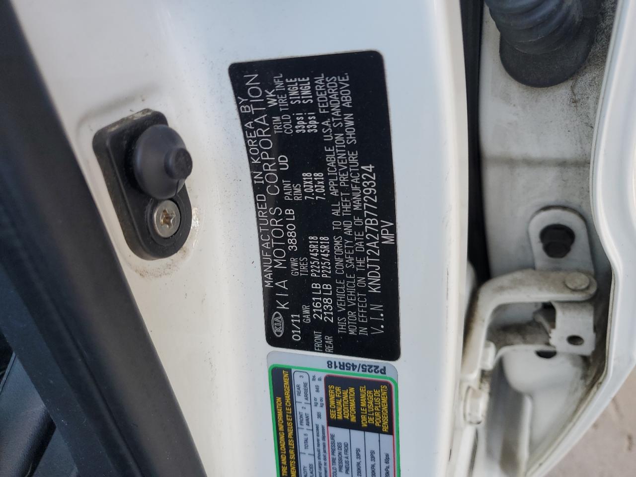 KNDJT2A27B7729324 2011 Kia Soul +