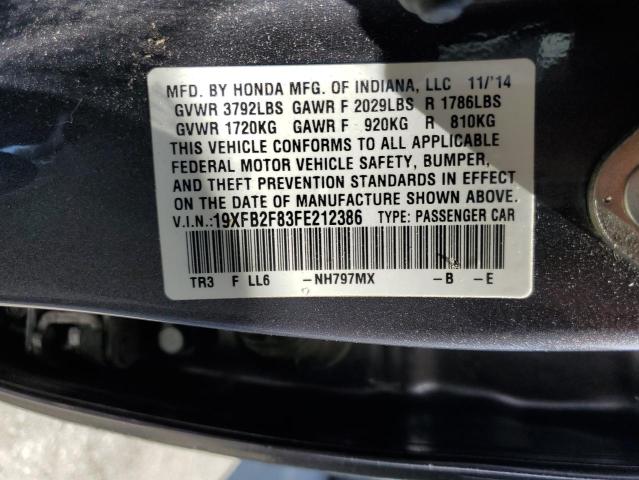 2015 HONDA CIVIC COUP 19XFB2F83FE212386