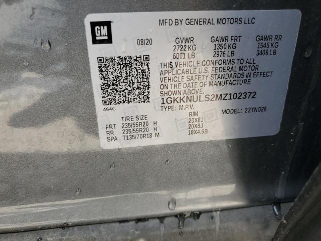 2021 GMC ACADIA SLT - 1GKKNULS2MZ102372