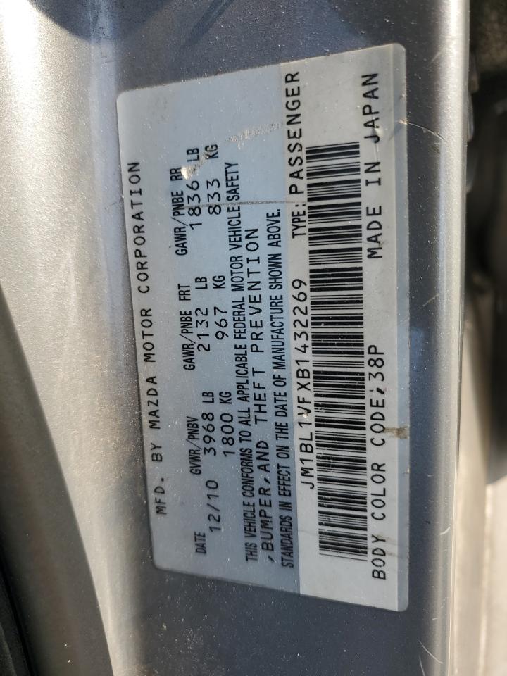 JM1BL1VFXB1432269 2011 Mazda 3 I