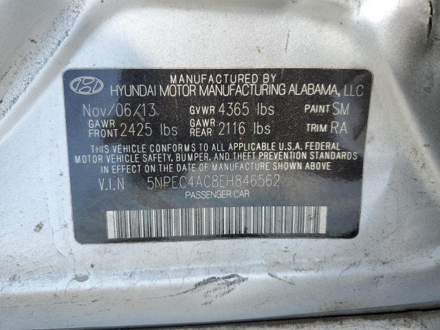 2014 Hyundai Sonata Se VIN: 5NPEC4AC8EH846562 Lot: 59346954