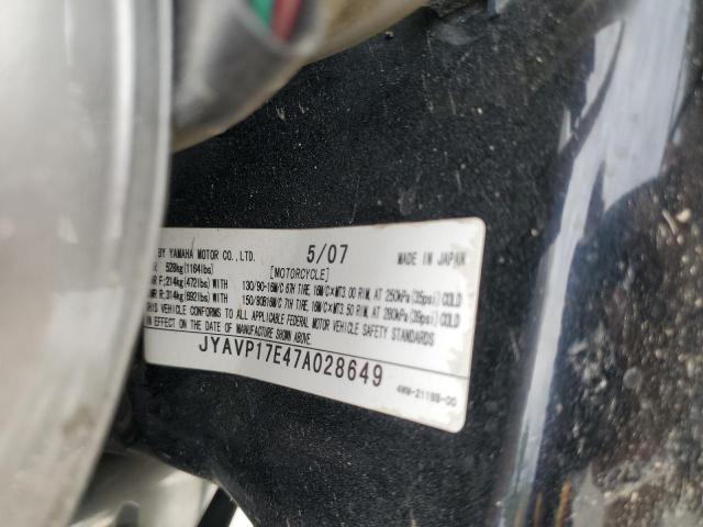 2007 YAMAHA XV1700 A JYAVP17E47A028649