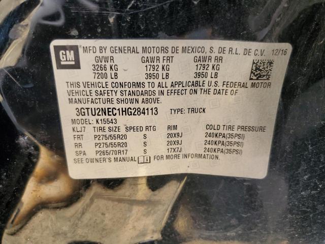 2017 GMC Sierra K1500 Slt VIN: 3GTU2NEC1HG284113 Lot: 58331474