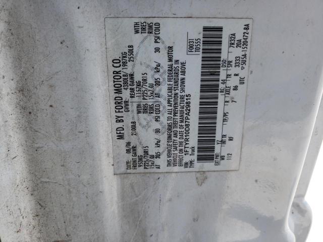 2007 Ford Ranger VIN: 1FTYR10D87PA29815 Lot: 61212954