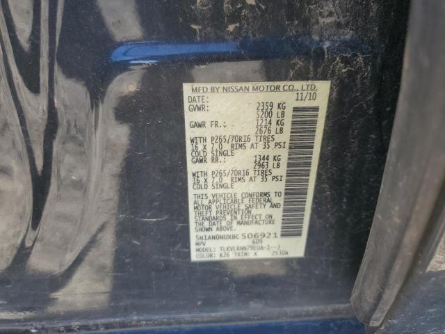 2011 Nissan Xterra Off Road VIN: 5N1AN0NUXBC506921 Lot: 57325104