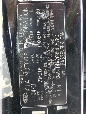 2011 Kia Forte Lx VIN: KNAFT4A26B5435780 Lot: 59925004