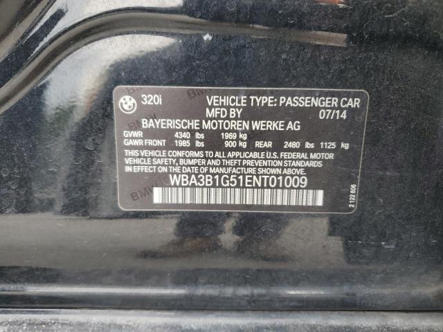 2014 BMW 320 I VIN: WBA3B1G51ENT01009 Lot: 56236494