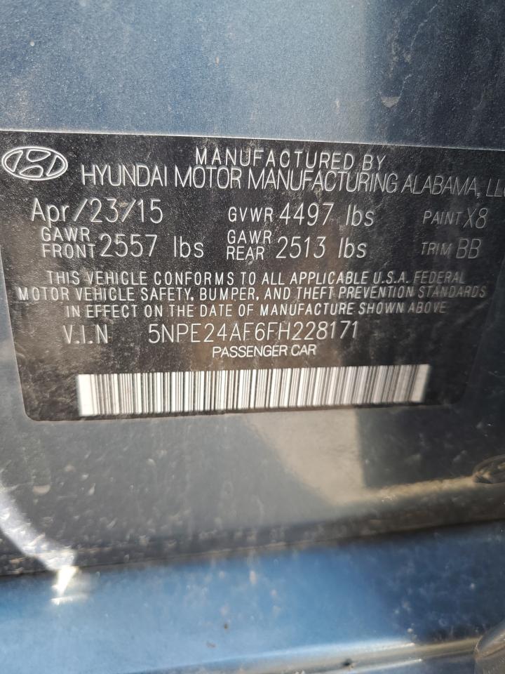 5NPE24AF6FH228171 2015 Hyundai Sonata Se