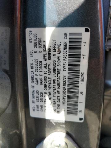 2009 Honda Accord Exl VIN: 1HGCP26859A183728 Lot: 58507564