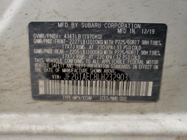 2020 SUBARU CROSSTREK - JF2GTAEC8LH232903
