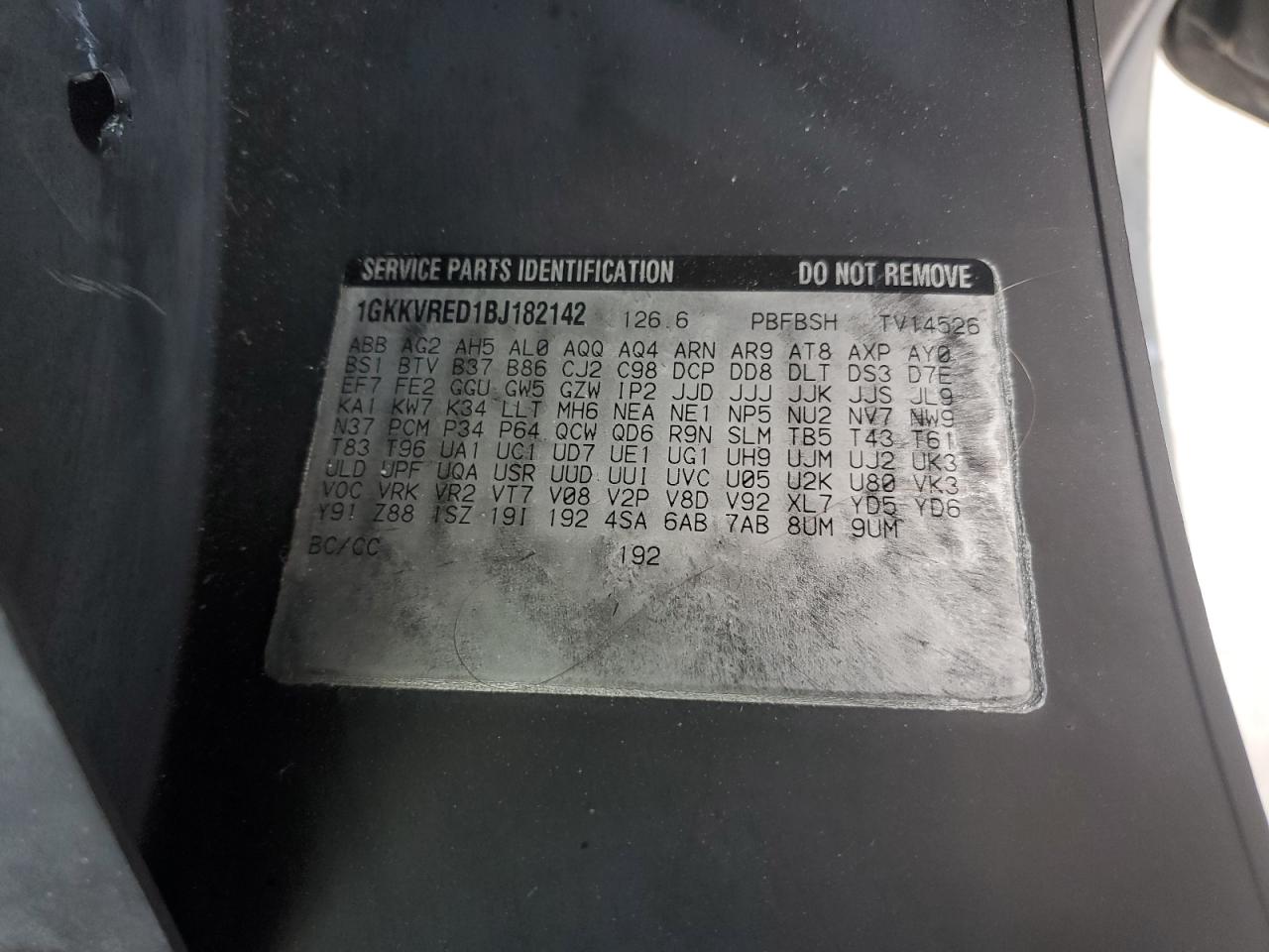 1GKKVRED1BJ182142 2011 GMC Acadia Slt-1