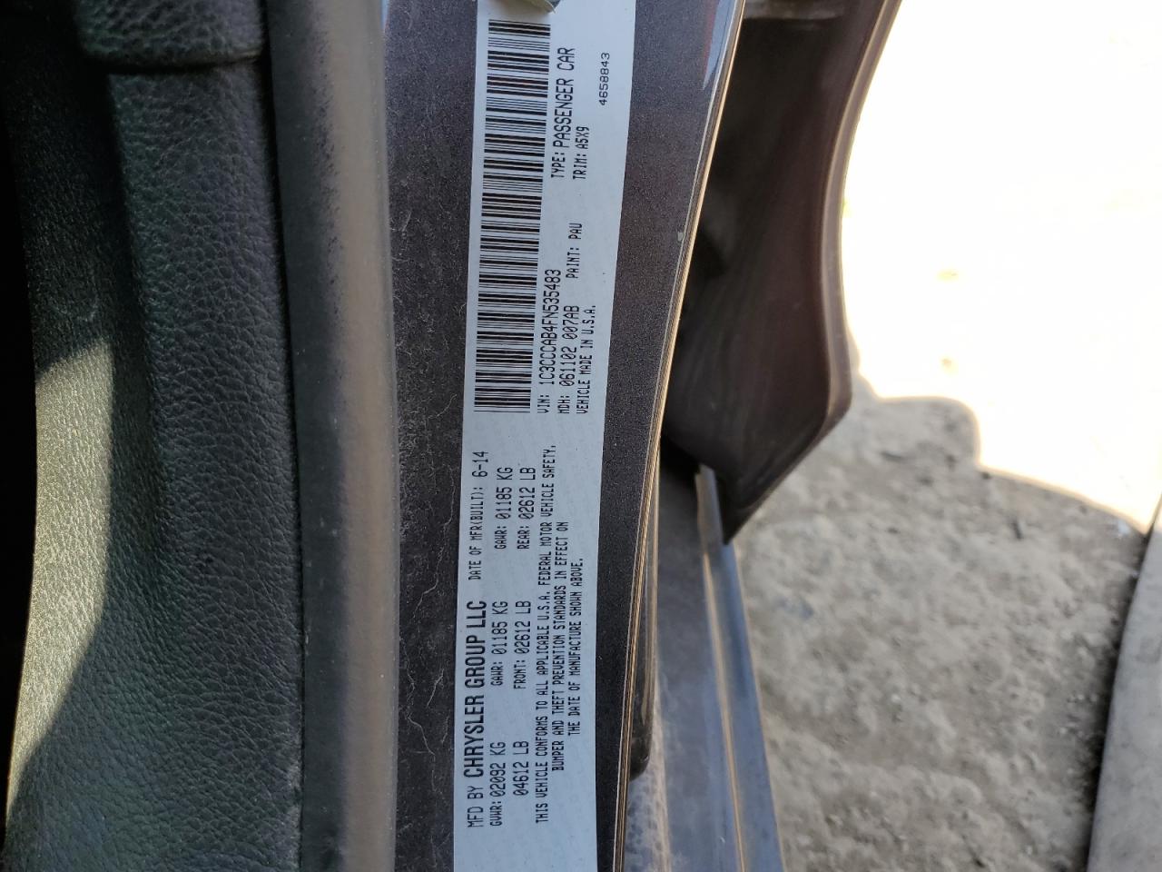 1C3CCCAB4FN535483 2015 Chrysler 200 Limited