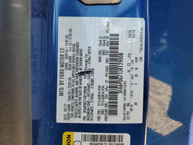 2018 FORD FUSION S - 3FA6P0G71JR129008