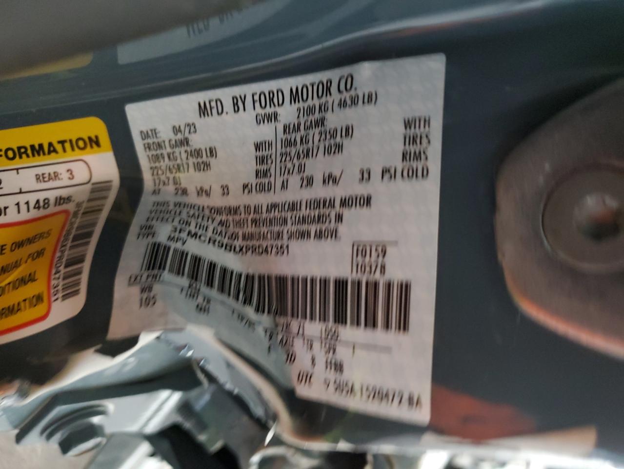 3FMCR9B6XPRD47351 2023 Ford Bronco Sport Big Bend