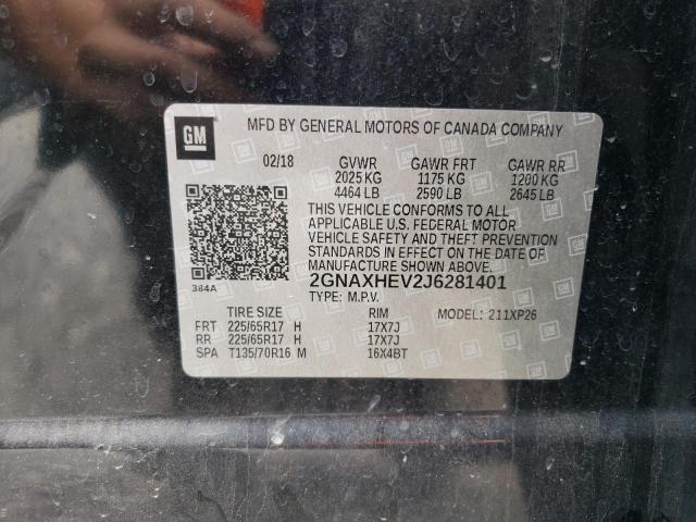 2018 Chevrolet Equinox Ls VIN: 2GNAXHEV2J6281401 Lot: 57702744