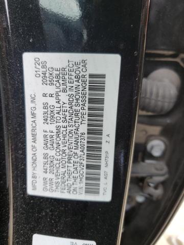 1HGCV2F37LA007376 Honda Accord SPO 12