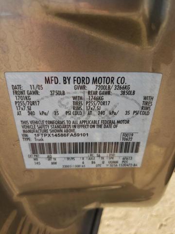 2006 Ford F150 VIN: 1FTPX14586FA59101 Lot: 59663824