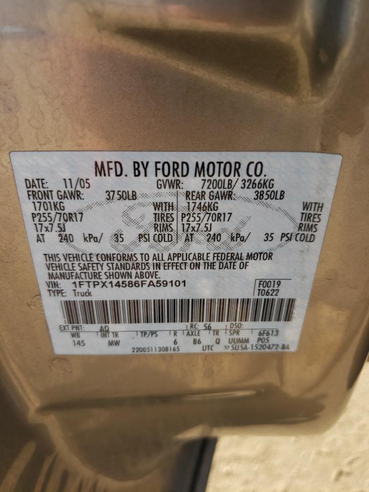 1FTPX14586FA59101 2006 Ford F150