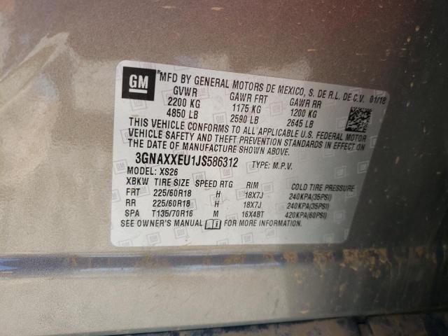 2018 Chevrolet Equinox Premier VIN: 3GNAXXEU1JS586312 Lot: 60061164