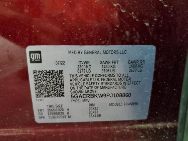 2023 Buick Enclave Essence VIN: 5GAERBKW9PJ108860 Lot: 60737224