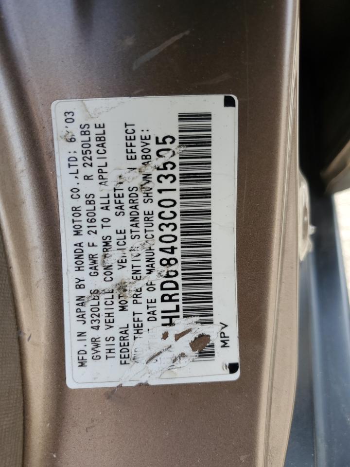 JHLRD68403C013505 2003 Honda Cr-V Lx