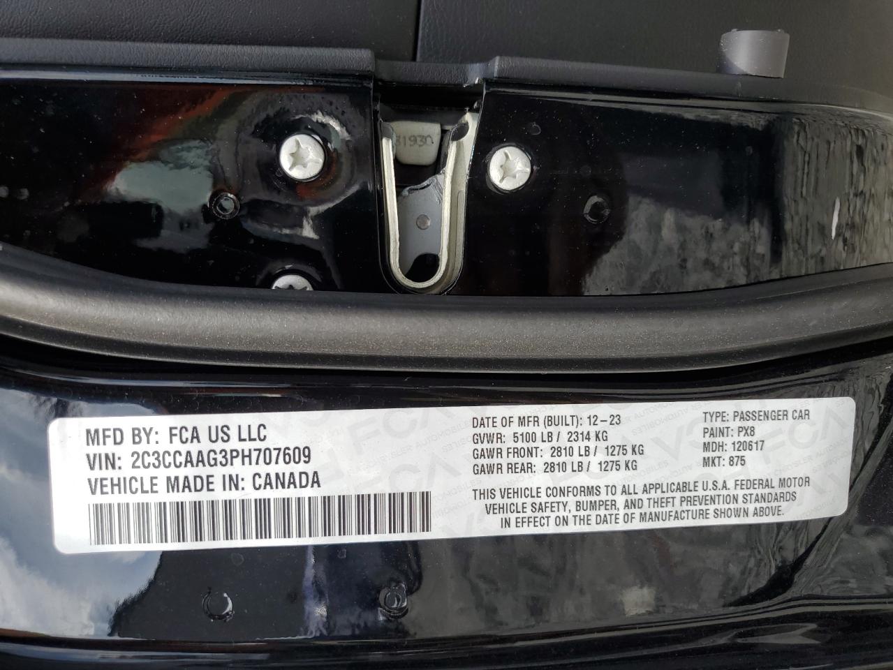 2C3CCAAG3PH707609 2023 Chrysler 300 Touring