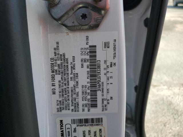 VIN 3FA6P0LU7ER338013 2014 Ford Fusion, Se Hybrid no.12