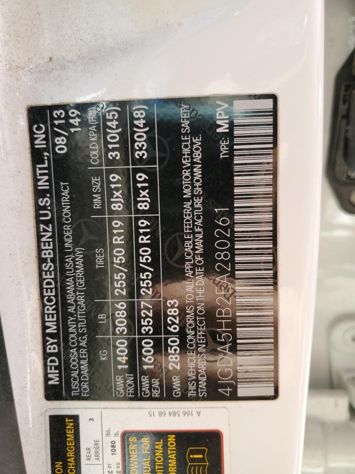 4JGDA5HB2EA280261 2014 Mercedes-Benz Ml 350 4Matic