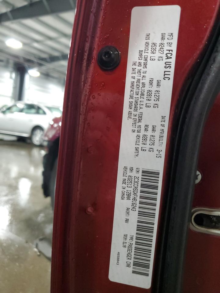 2C3CCASGXFH816243 2015 Chrysler 300C Platinum