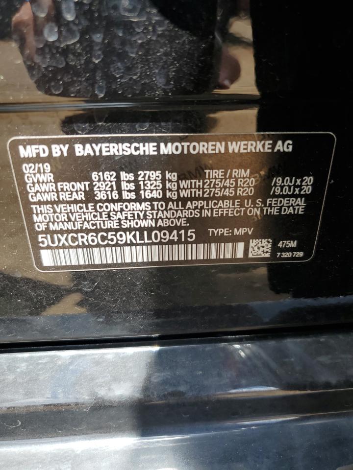 5UXCR6C59KLL09415 2019 BMW X5 xDrive40I