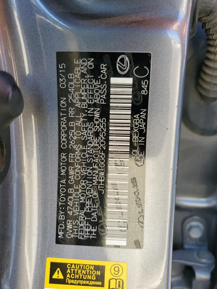 JTHBW1GG6F2095255 2015 Lexus Es 300H