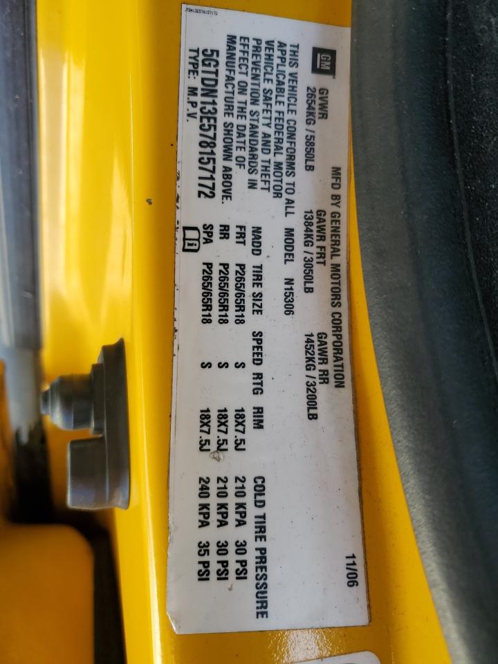 5GTDN13E578157172 2007 Hummer H3