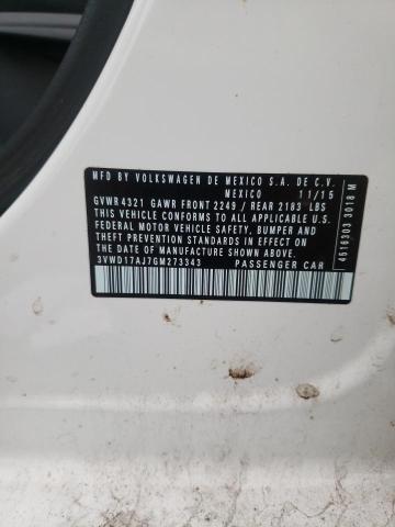 2016 Volkswagen Jetta Sport VIN: 3VWD17AJ7GM273343 Lot: 58440484