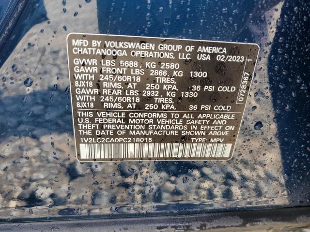 VIN 1V2LC2CA0PC218015 2023 Volkswagen Atlas, SE no.13