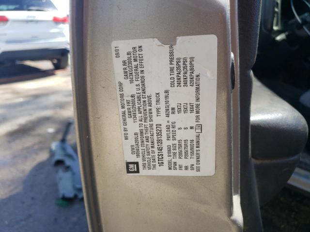 2002 GMC Sonoma VIN: 1GTCS145128135270 Lot: 59138504